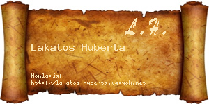 Lakatos Huberta névjegykártya